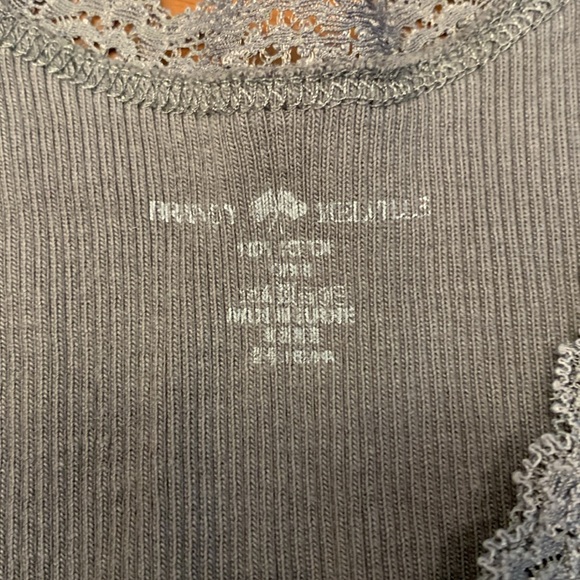 Brandi Melville lace-trimmed tank top. Dark grey. Purchased in Paris. - Picture 2 of 2